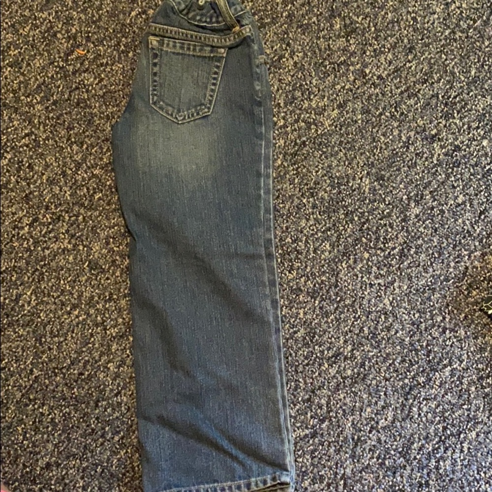 Boys blue jeans with built in adjustable waist